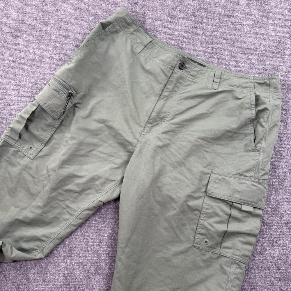 Quiksilver Waterman Cargo Pants 36 Green Ripstop Utility Active Outdoor Men's